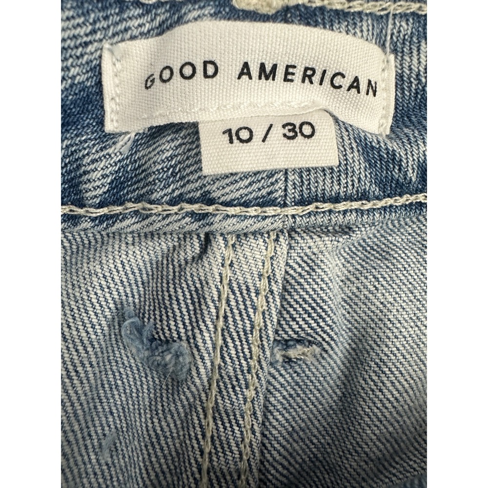 NWT Good American Bombshell Short Distressed Denim Indigo675 10/30 - Picture 5 of 6